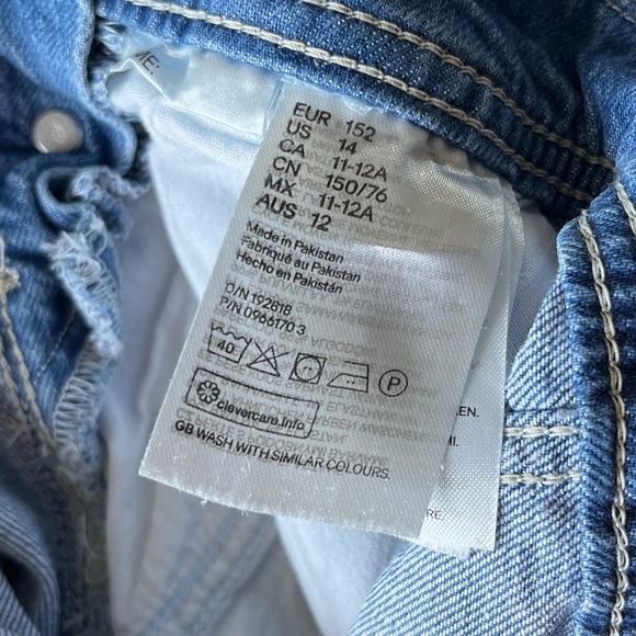 LEE X H&M Girls Denim Blue Overall Dress - Picture 7 of 7